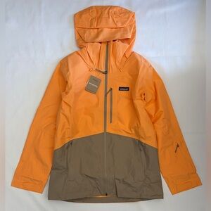$350 Patagonia Powder Town Jacket Women's Size M VIVID APRICOT Ski Snowboard